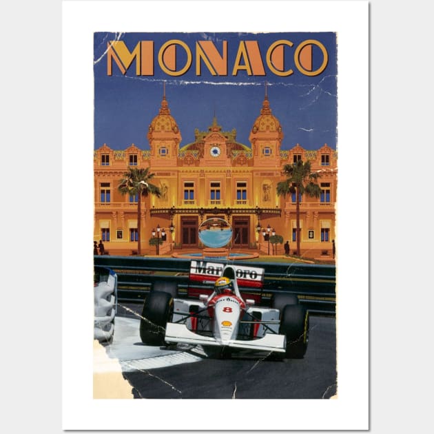 Monaco GP Ayrton Senna Wall Art by Diego Medellín